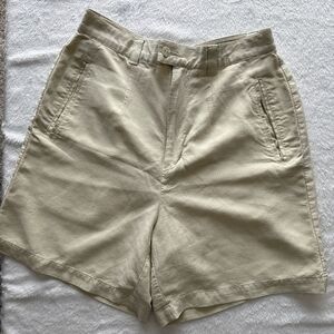 Tommy Bahama 100% Silk Tan Shorts Size 8